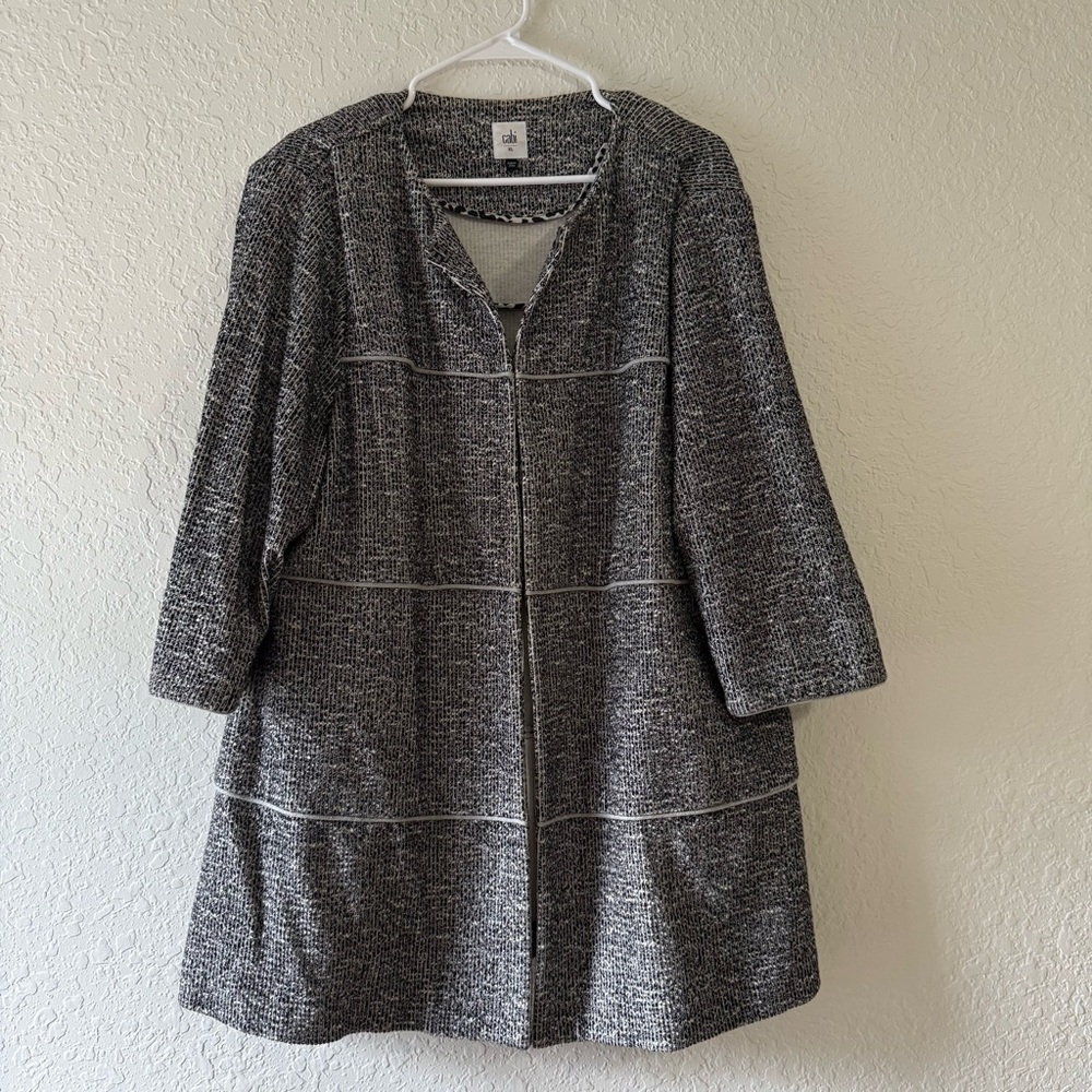 CAbi Monochrome Tweed Jacket